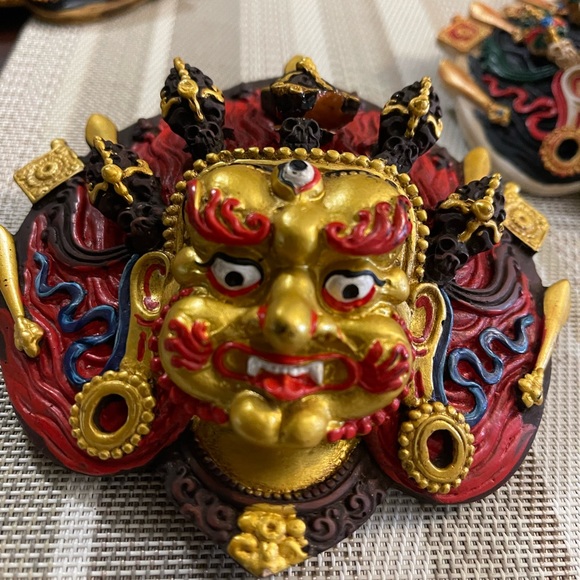 Beautiful wall hanging clay bhairab mask - Picture 15 of 16